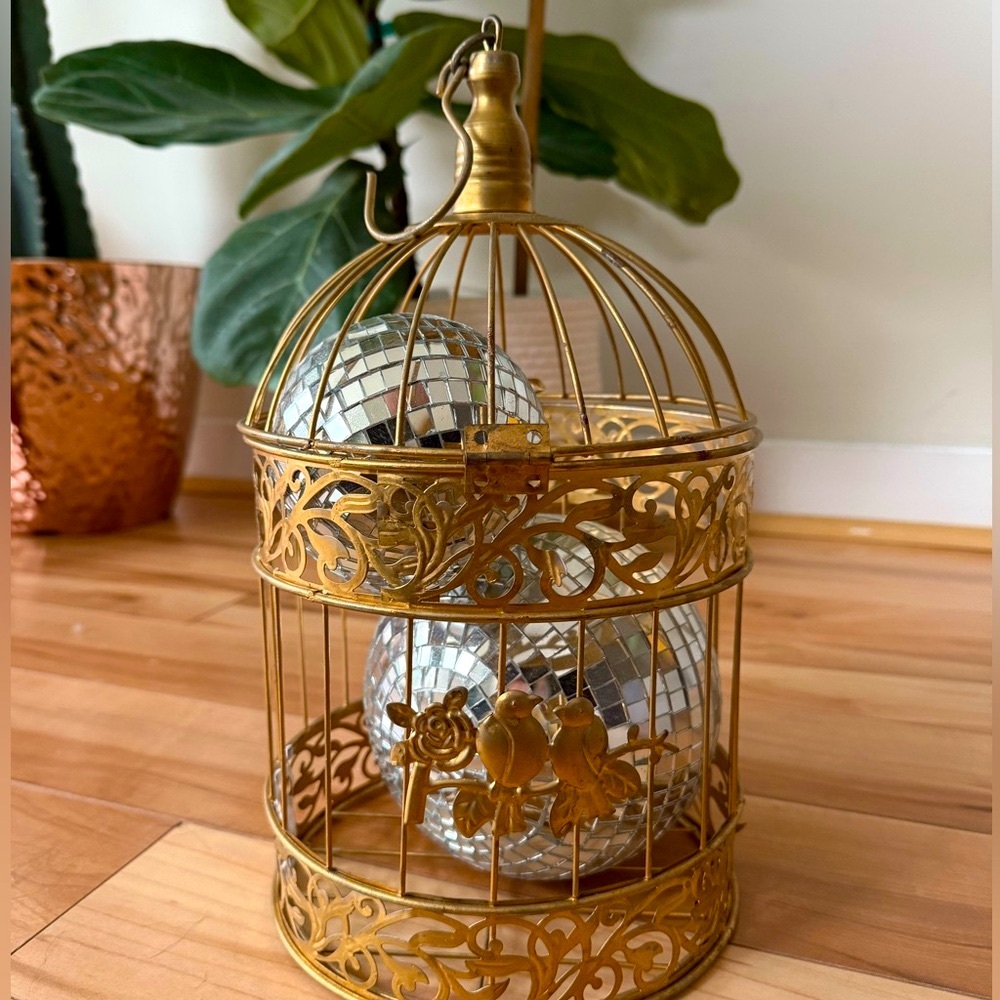 Handmade Hanging Vintage Disco Ball Decor